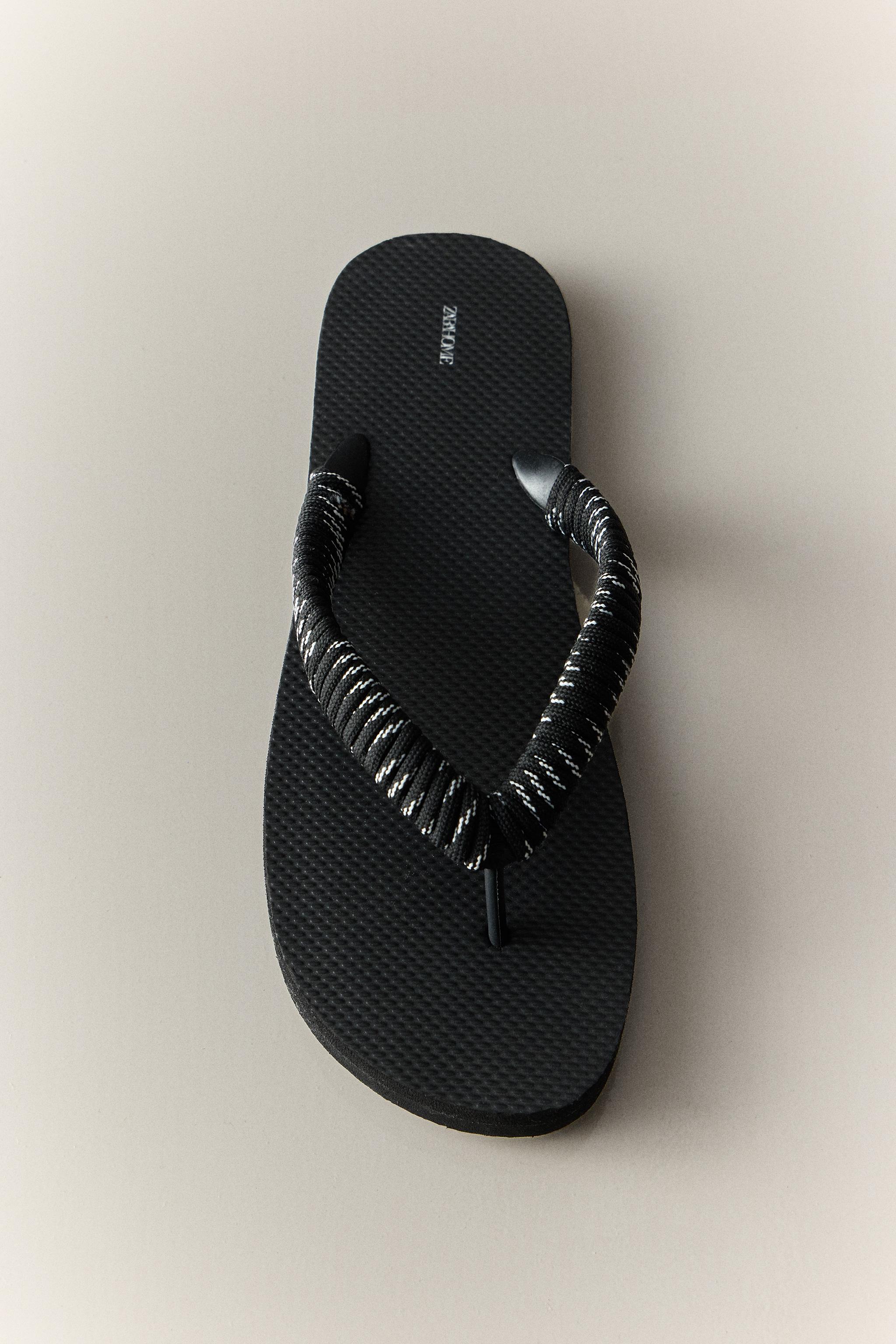 TOE-POST LACE-UP SANDALS